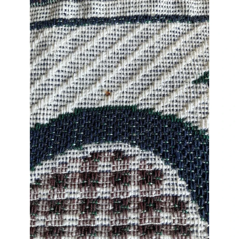 Set of 4 Woven Cotton Heart Floral Placemats Reversible Farmhouse Fringed India